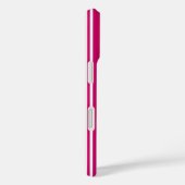Cerise and white candy stripes Case-Mate iPhone hülle (Rückseite / Rechts)