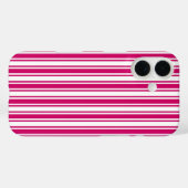 Cerise and white candy stripes Case-Mate iPhone hülle (Rückseite (Horizontal))