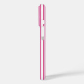 Cerise and white candy stripes Case-Mate iPhone hülle (Rückseite / Links)