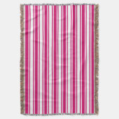 Cerise and white candy stripes decke (Vorderseite Vertikal)
