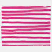 Cerise and white candy stripes fleecedecke (Vorderseite (Horizontal))
