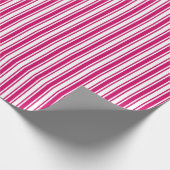 Cerise and white candy stripes geschenkpapier (Ecke)