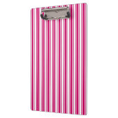 Cerise and white candy stripes klemmbrett (Links)