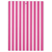 Cerise and white candy stripes klemmbrett (Rückseite)