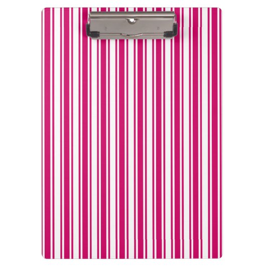 Cerise and white candy stripes klemmbrett (Vorderseite)