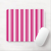 Cerise and white candy stripes mousepad (Mit Mouse)