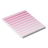 Cerise and white candy stripes notizblock (angewinkelt)