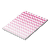 Cerise and white candy stripes notizblock (Rotiert)