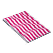 Cerise and white candy stripes notizblock (Rechte Seite)