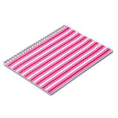Cerise and white candy stripes notizblock (Linke Seite)