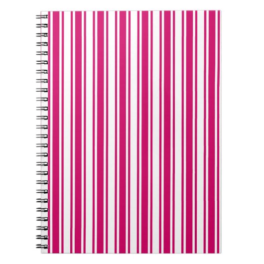 Cerise and white candy stripes notizblock (Vorderseite)