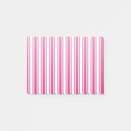 Cerise and white candy stripes post-it klebezettel (Vorderseite)