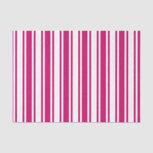 Cerise and white candy stripes seidenpapier