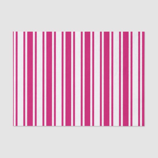 Cerise and white candy stripes seidenpapier (Vorderseite)