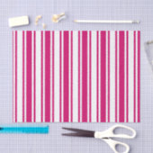 Cerise and white candy stripes seidenpapier (Handwerk)