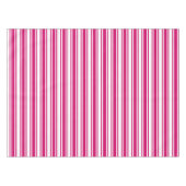 Cerise and white candy stripes tischdecke (Vorderseite (Horizontal))