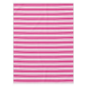 Cerise and white candy stripes tischdecke (Vorderseite)