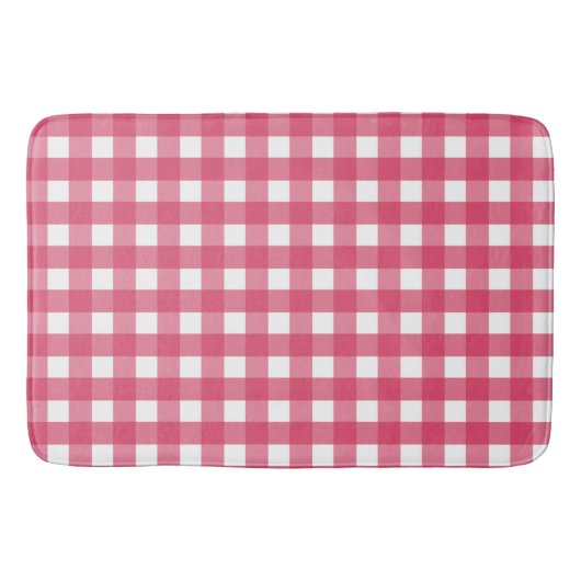 Cerise Gingham Badematte (Vorderseite)