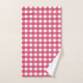 Cerise Gingham Badhandtuch Set (Handtuch)