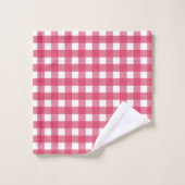 Cerise Gingham Badhandtuch Set (Waschlappen)