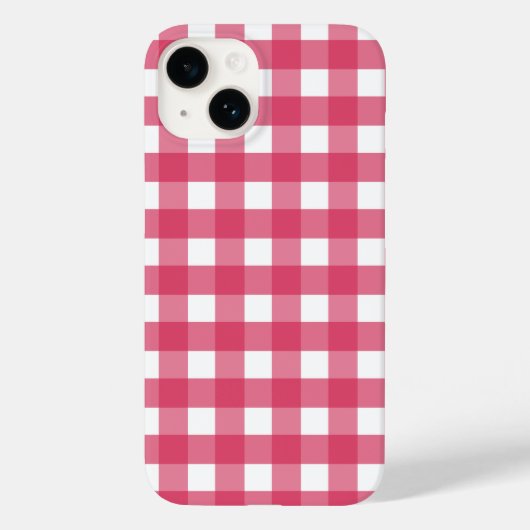 Cerise Gingham Case-Mate iPhone Case (Rückseite)