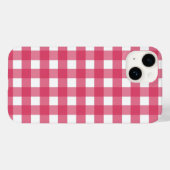 Cerise Gingham Case-Mate iPhone Case (Rückseite (Horizontal))