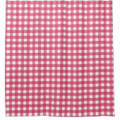 Cerise Gingham Duschvorhang (Vorderseite)