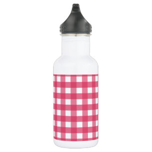 Cerise Gingham Edelstahlflasche
