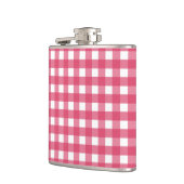 Cerise Gingham Flachmann (Links)