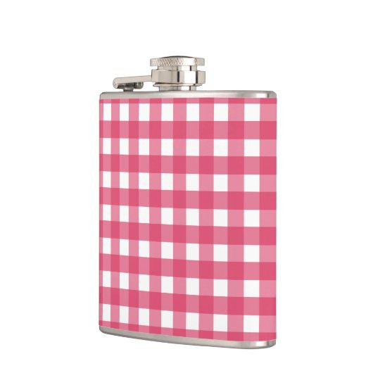Cerise Gingham Flachmann (Links)
