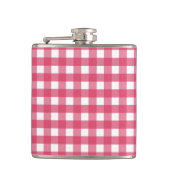 Cerise Gingham Flachmann (Vorderseite)