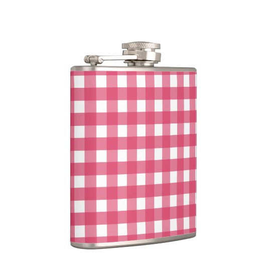 Cerise Gingham Flachmann (Rechts)