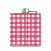 Cerise Gingham Flachmann (Rückseite)