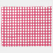 Cerise Gingham Fleecedecke (Vorderseite (Horizontal))