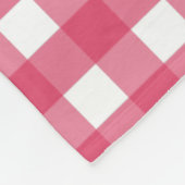 Cerise Gingham Fleecedecke (Ecke)