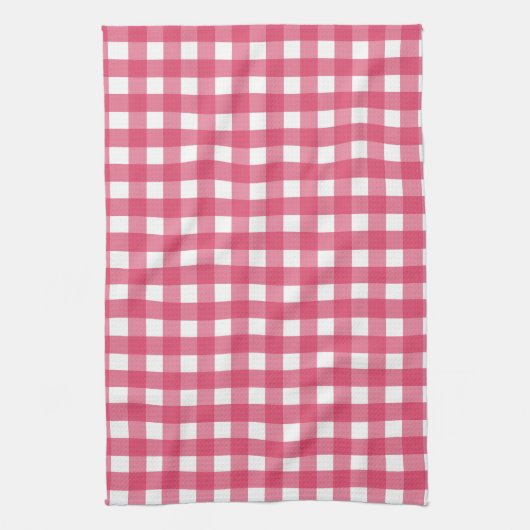 Cerise Gingham Geschirrtuch (Vertikal)