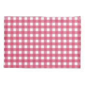 Cerise Gingham Kissenbezug (Rückseite)