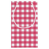 Cerise Gingham Kleine Geschenktüte (Rückseite)