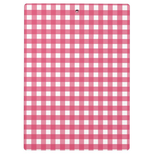 Cerise Gingham Klemmbrett (Rückseite)