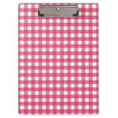 Cerise Gingham Klemmbrett (Vorderseite)