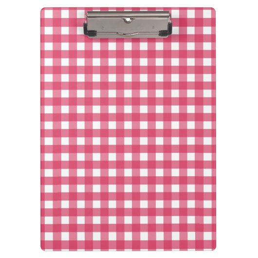 Cerise Gingham Klemmbrett (Vorderseite)