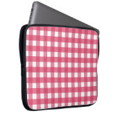 Cerise Gingham Laptopschutzhülle (Vorne Rechts)