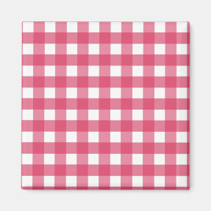 Cerise Gingham Magnet