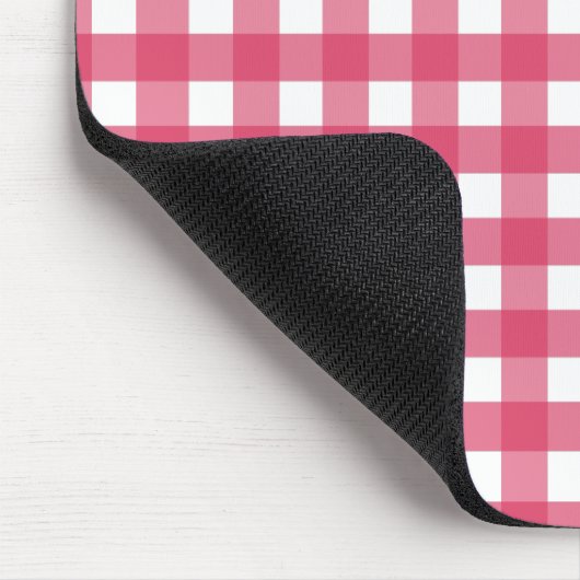 Cerise Gingham Mousepad (Ecke)