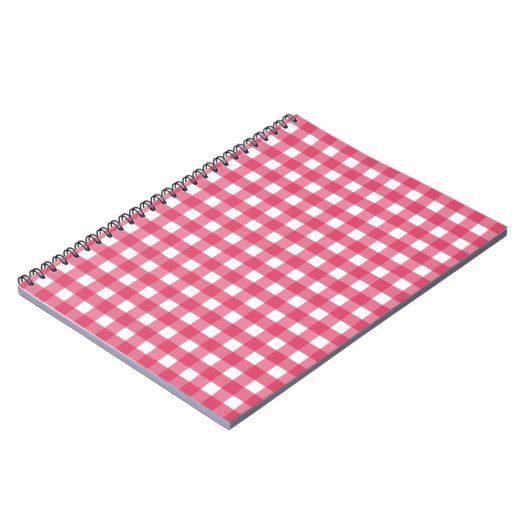 Cerise Gingham Notizblock (Linke Seite)