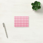 Cerise Gingham Post-it Klebezettel (Büro)