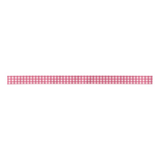 Cerise Gingham Satinband (Vorderseite)