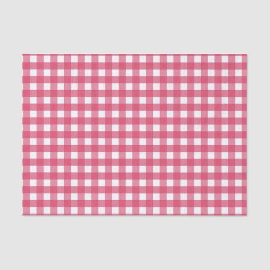 Cerise Gingham Seidenpapier (Vorderseite)