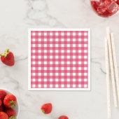 Cerise Gingham Serviette (Beispiel)