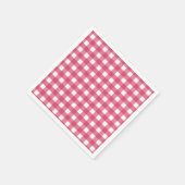 Cerise Gingham Serviette (Ecke)